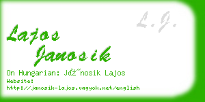 lajos janosik business card